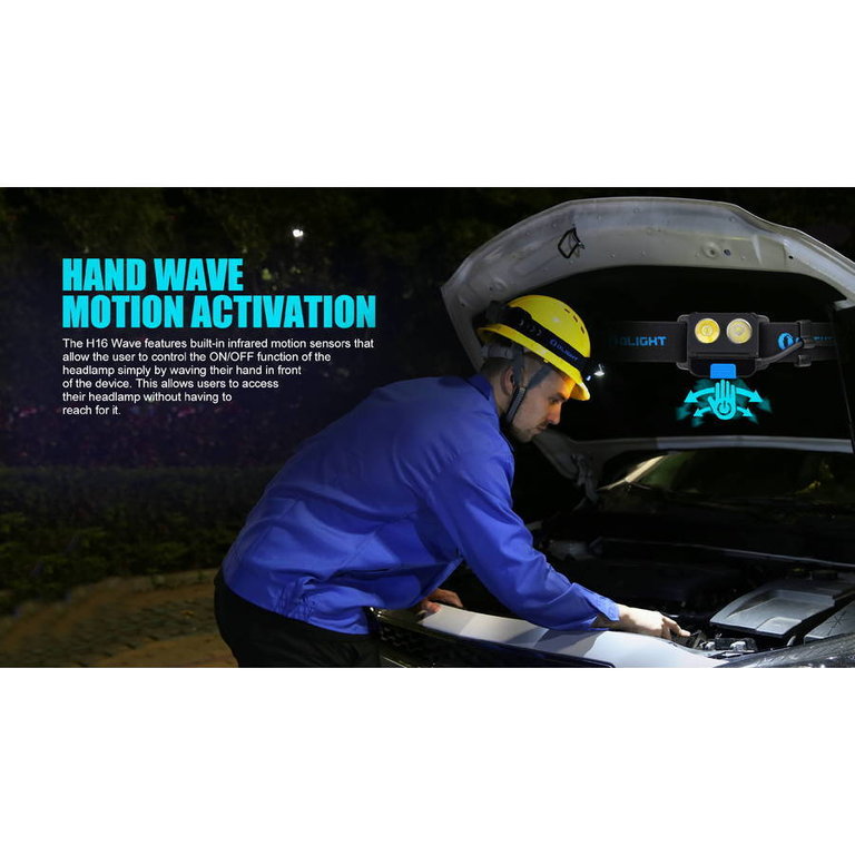 CREE xp-g3 LED Scheinwerfer hand Wave Motion Aktivierung Wiederaufladbare LED Scheinwerfer Helm Licht Eingebauter Akku Pack Batteriefach Olight H16 Wave Scheinwerfer 2 